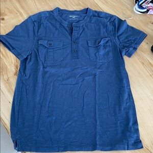 Express Military style Henley size M Blue